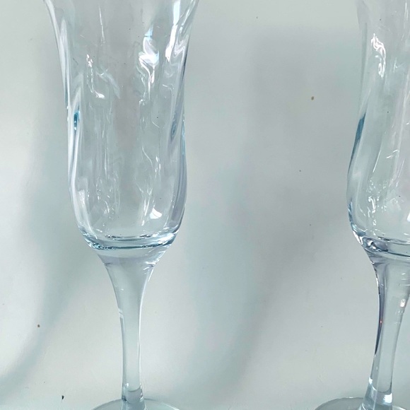 Hand Decorated 24 karat Gold 6 champagne flutes from Turkey - Picture 2 of 10